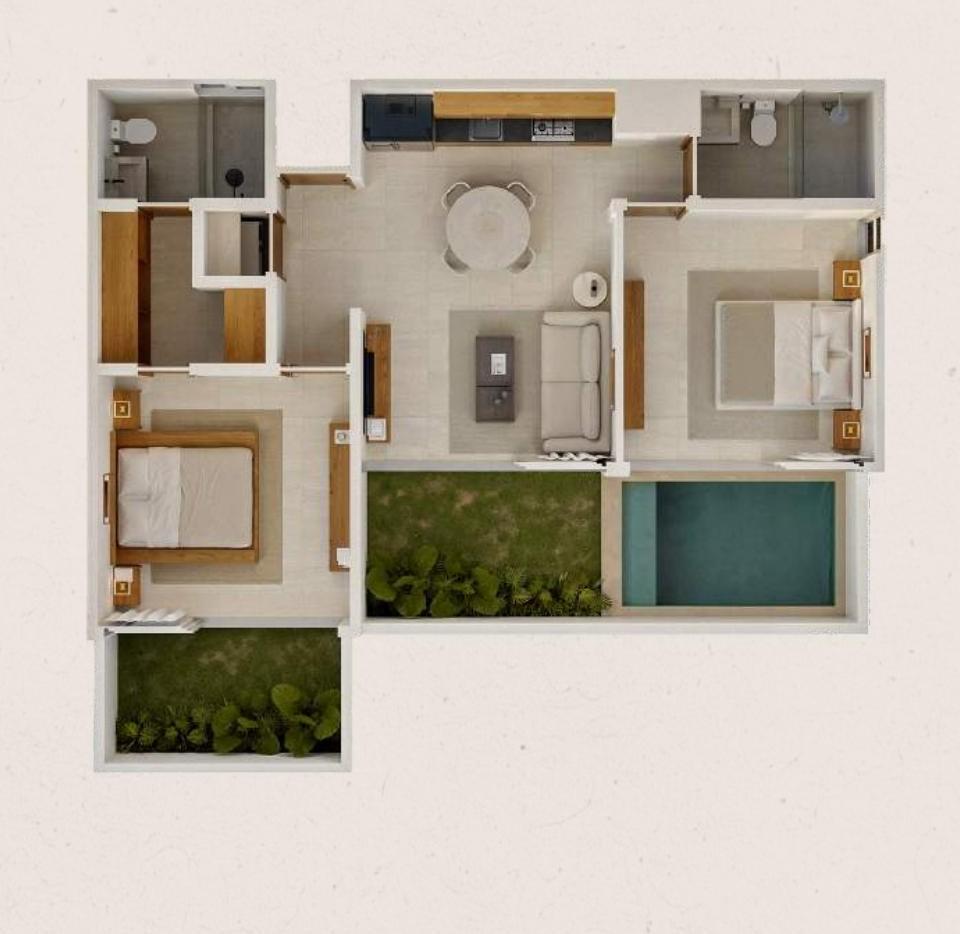 Planta arquitectónica del Modelo C